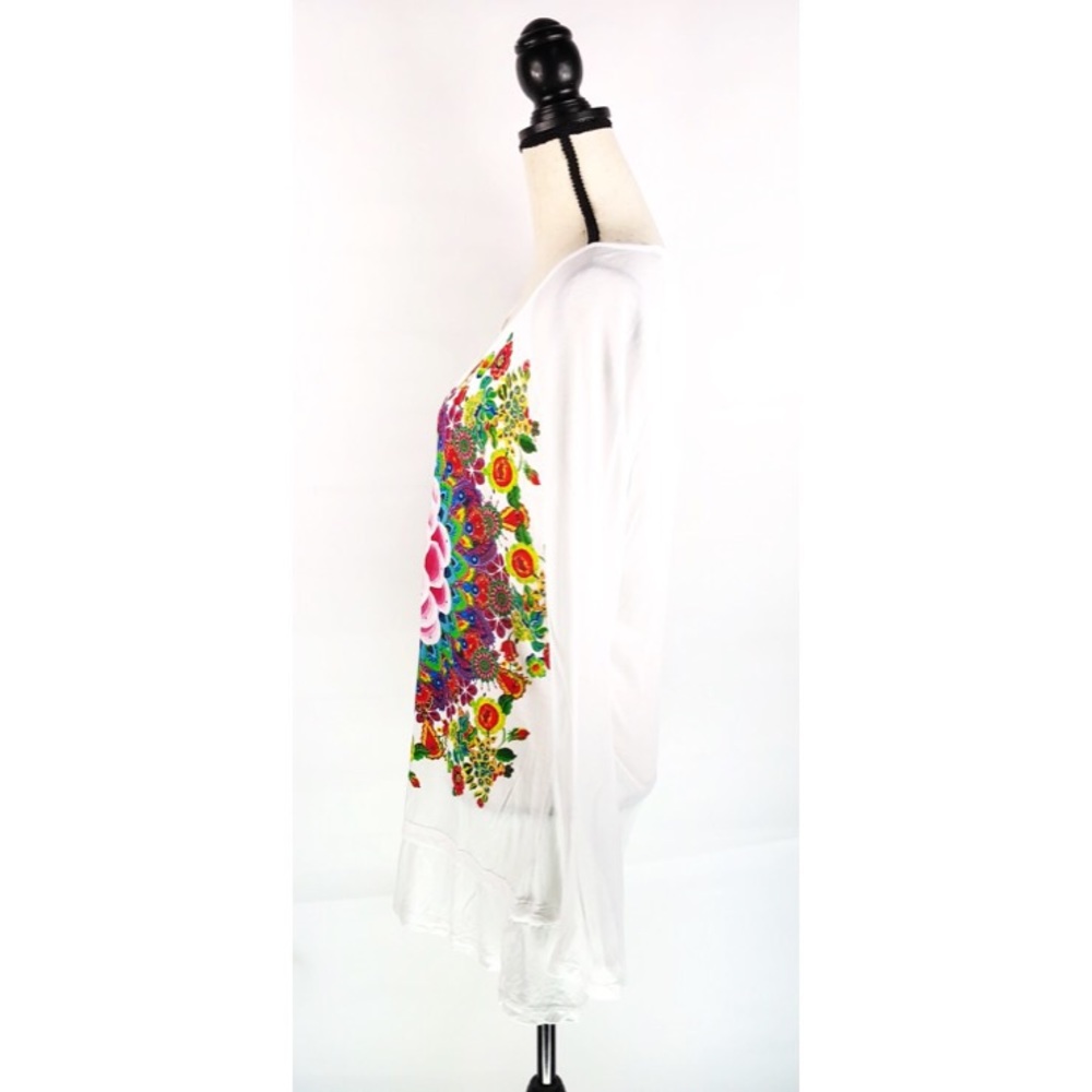 DESIGUAL Floral Print Tunic Top T-Shirt - Picture 3 of 8